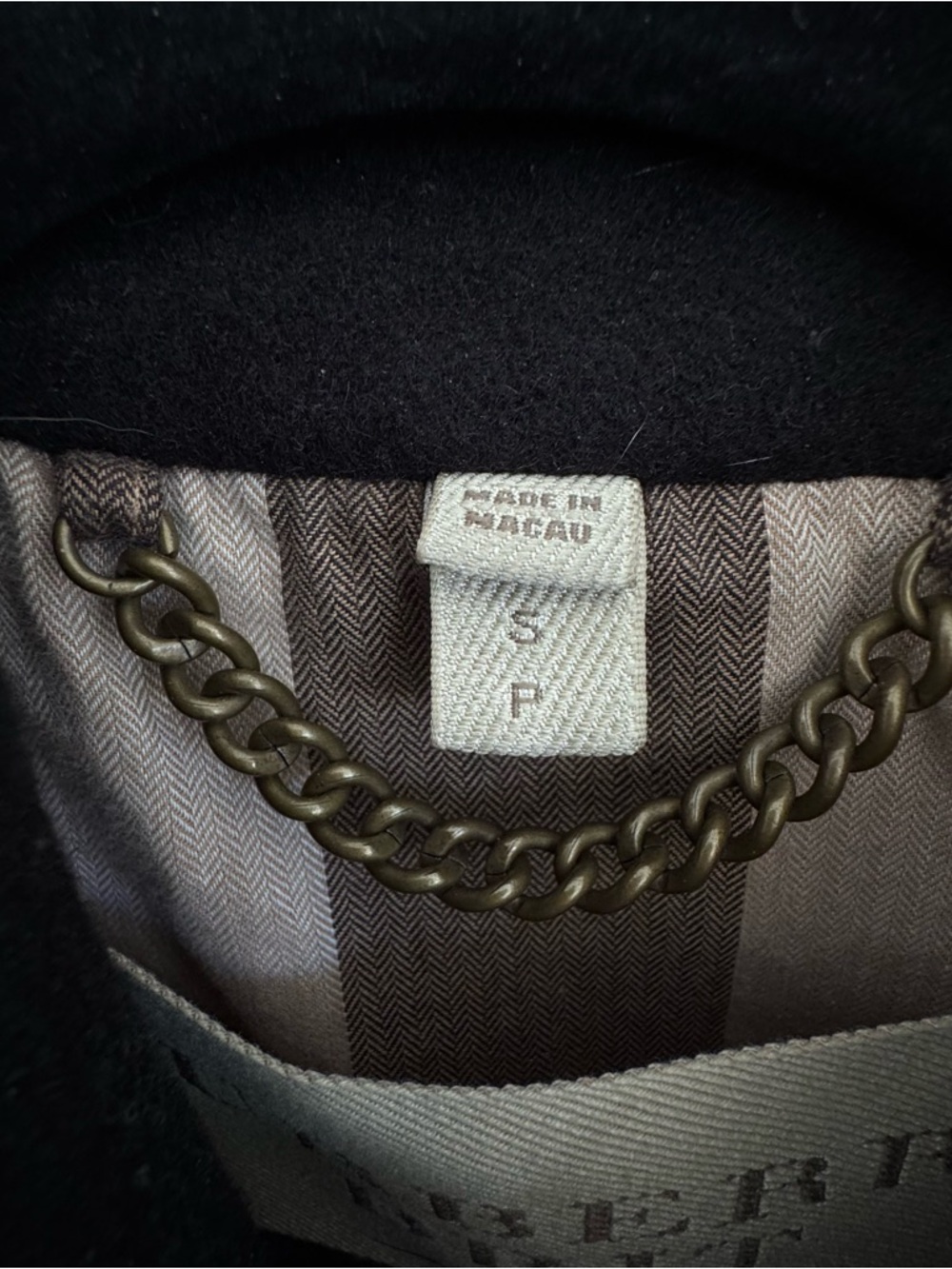 Burberry Brit Black Double-Breasted Wool Trench Coat with Belt - Picture 4 of 13